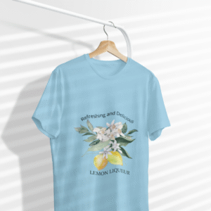 T-shirt Motif Citron Unisexe - Coton Épais Été Rafraîchissant