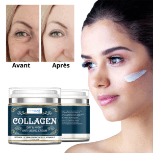 Crème Visage Anti-Âge au Collagène Hydratant - Soin Raffermissant 24h